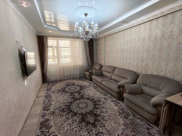 купить квартиру в микрорайоне бишкек: 3 комнаты, 100 м², Элитка, 6 этаж, Евроремонт