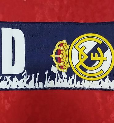 Текстиль: Real Madrid azarkeş şərfi - Rənglər: tünd göy–ağ zolaqlı dizayn - — 3
