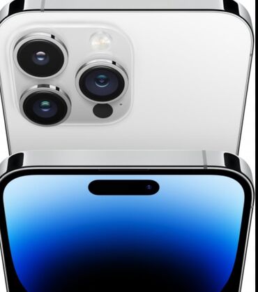 Apple iPhone: IPhone 14 Pro, Б/у, 256 ГБ, Белый, Зарядное устройство, Защитное стекло, Чехол, 90 %
