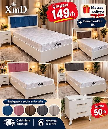 XmD tək nəfərlik çarpayı dəsti - Çarpayı: 149 ₼ - Matras hədiyyə -