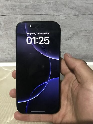 Apple iPhone: IPhone 16 Pro, Б/у, 256 ГБ, Black Titanium, Чехол, 94 %