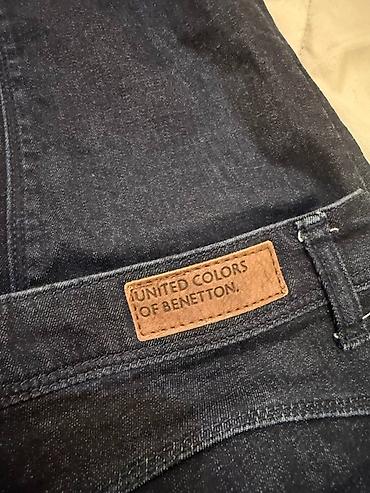 thrift: United Colors of Benetton cins şalvar - Rəng: tünd indigo (raw denim — 1