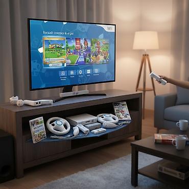 сони: Игровая приставка Nintendo Wii (Полный комплект + 100+ игр на ЖД + — 3