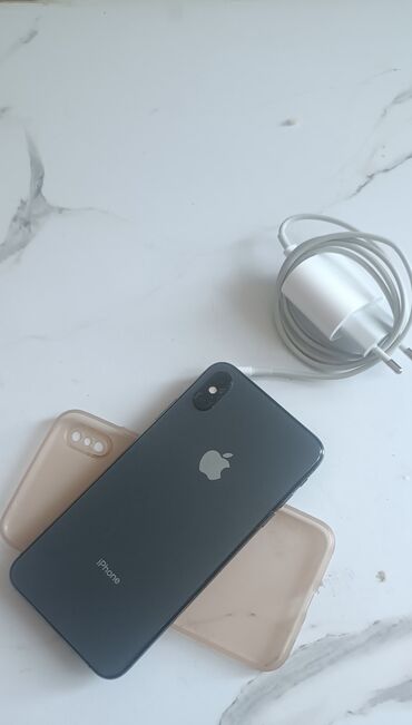 ikinci el xs max: IPhone Xs Max, 64 GB, Qara, Face ID