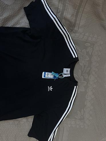 оверсайс: Мужская футболка, XL, Adidas, Новый, цвет - Черный, Платная доставка — 3