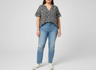 bluzki z długim rękawem plus size: H&M, Bluzka damska, rozmiar XL