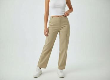 spodnie sizeer: Sinsay, Cargo for women, size S (EU 36)