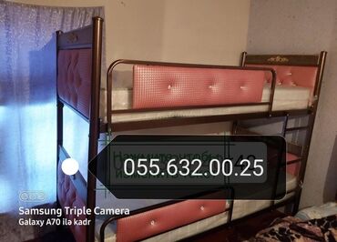 Sifarişlə çarpayılar: Birnəfərlik, Bazasız, Ödənişli matras, Siyirməsiz, Ukrayna, Metal — 25