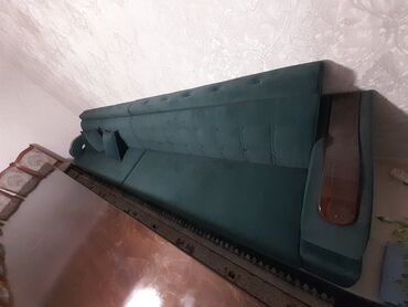 диван книжка раскладной: Модульный диван, цвет - Зеленый, Б/у