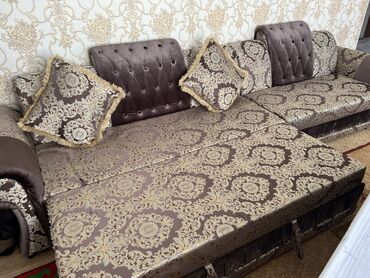 диван выкатной: Диван-кровать, цвет - Коричневый, Новый