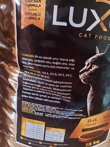 yem karma: Uzerinden 1-2 kq işledilib hövsandadir Luxor Cat Food – Toyuqlu — 1