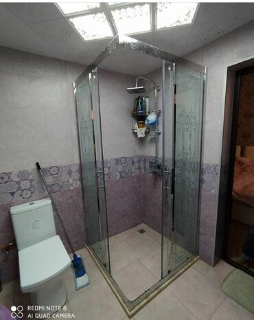 Duş kabinaları, arakəsmələr: Yeni Üstü açıq kabina, Düzbucaqlı, Ödənişli çatdırılma — 23