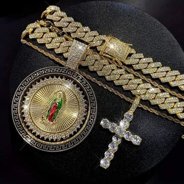 Ogrlice: Ogrlica sa priveskom, Materijal: Hirurški čelik, Cirkon — 11