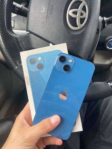 iphone kg: IPhone 13, Б/у, 256 ГБ, Синий, Коробка, В рассрочку, 77 %