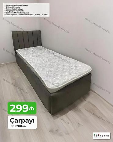turhan matras: Çarpayı – 90×200 sm - Mexanizm: Açılmayan, bazasız - Sıyırma — 1