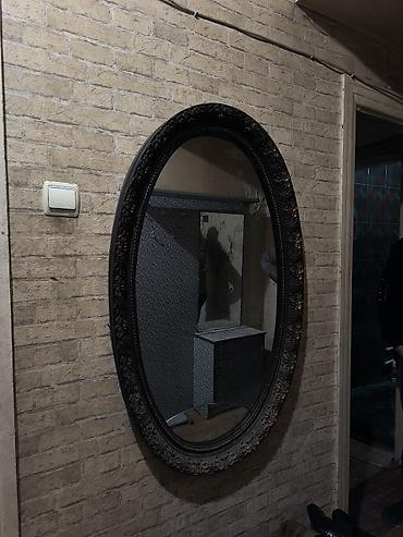Güzgülər: Güzgü Divar üçün, Oval, Dekorativ, Naxışlı — 1
