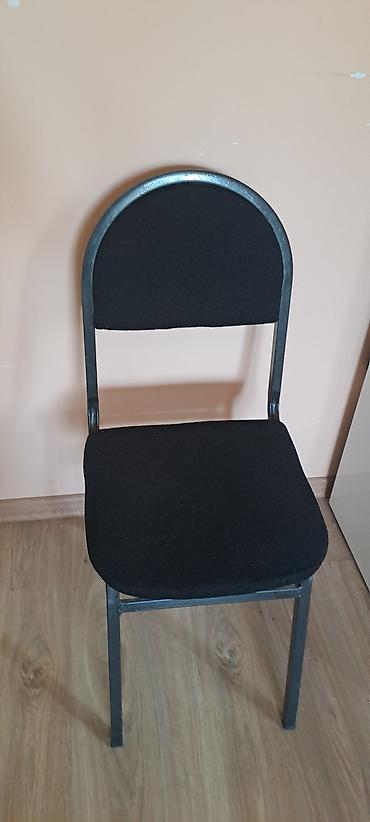 masa metbext: Metall karkaslı, yumru başlı arxa dayaqlı stol-stul. - Rəng: qara — 2