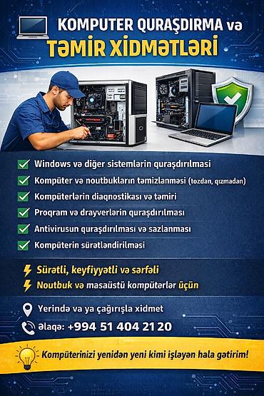proqram: Komputer quraşdırma və təmir xidməti - Windows və digər əməliyyat — 1