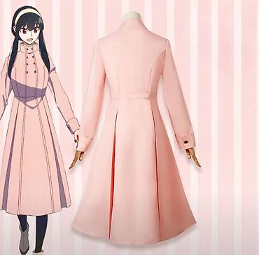 çaynik satışı: Məhsul: Açıq çəhrayı rəngdə uzun plaş/kleon kombinli cosplay geyimi — 2
