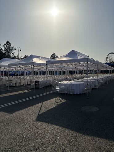 Выездные банкеты: На прокат. В аренду столы, стулья, посуда, чехлы, скатерти, шатры — 30