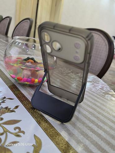 genius ses sistemi: Iphone 17 pro max üçün halqa dayaqlı qoruyucu kabura yenidir — 2