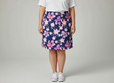 spódnice jeansowe midi z rozcięciem: Women`s skirt, size 4XL