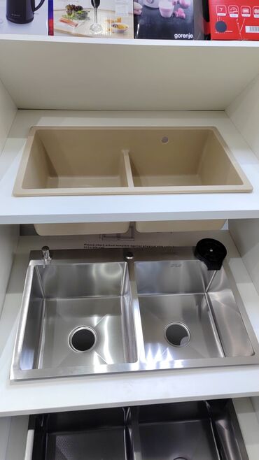 Mətbəx çanaqları: Kvadrat Mətbəx çanağı, Paslanmaz polad — 8