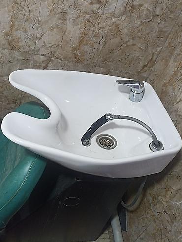 perde yuma: Bərbərxana üçün yuma bölməsi və kreslo komplekti - Seramik baş yuma — 1