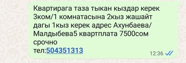 квартира узак убакытка: 1 бөлмө, Менчик ээси, Чогуу жашоо менен