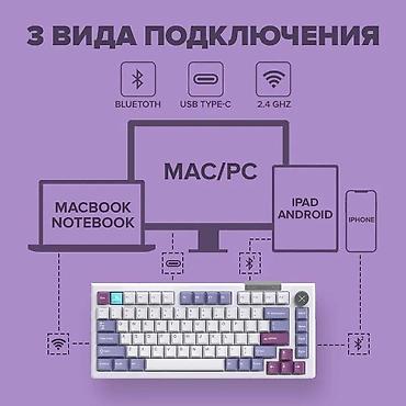 logitech superlight: Клавиатура, Darmoshark, Механическая, Bluetooth, Проводное подключение, Размер: 75% — 8