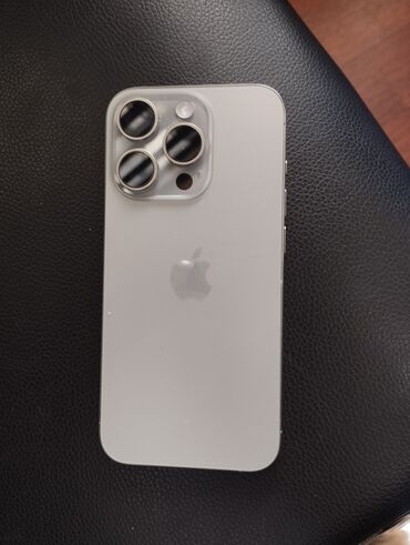 ноутбук бэушный: IPhone 15 Pro, Колдонулган, 256 ГБ, Natural Titanium, 100 %