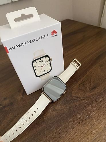 smart qolbaqlar: Huawei Watch Fit 3 – ağıllı saat. Deri kemer. Veziyyeti yeni kimi — 1
