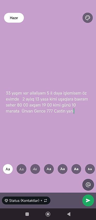 Uşaq baxımı xidməti - 2 aylıqdan 13 yaşa qədər uşaqlara nəzarət və lalafo.az -da Uşaq baxımı xidməti - 2 aylıqdan 13 yaşa qədər uşaqlara nəzarət və
