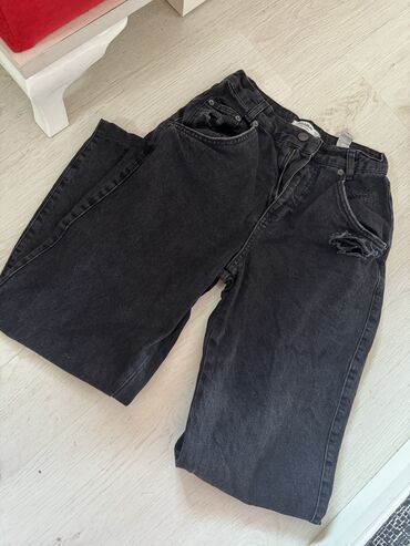 платье джинс коттон: Джинсы и брюки, цвет - Черный, Б/у