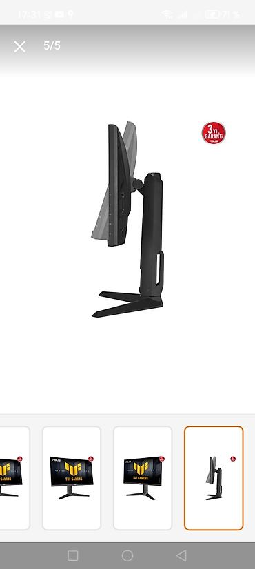Monitorlar: ASUS TUF Gaming monitor – 23.8" - Ekran: 23.8", Full HD (1920x1080) — 1