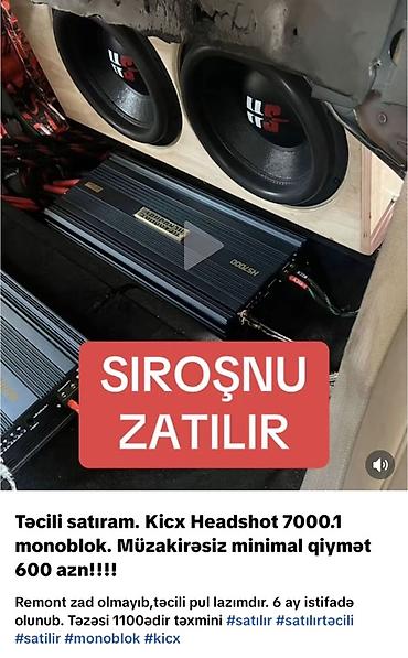 ses sitemi: Kicx Headshot 7000.1 monoblok avtomobil gücləndiricisi - Model: Kicx — 1