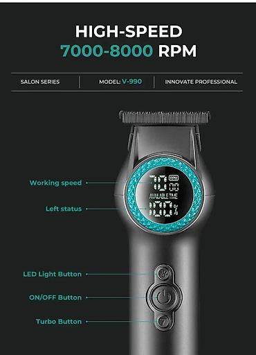 baş fanar: Professional Trimmer VGR 990 - 2 Sürətli / 8000RPM / 2000MAH - 200 — 4