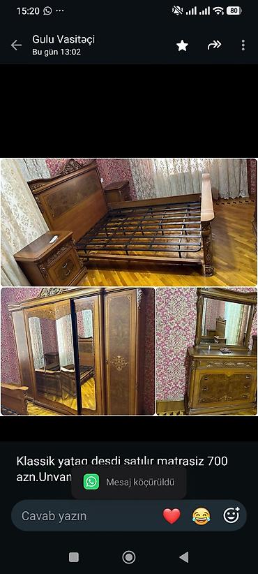 Klassik yataq desdi satılır matrasiz 700 azn.Unvan neftçilər (GÜLÜ) lalafo.az -da Klassik yataq desdi satılır matrasiz 700 azn.Unvan neftçilər (GÜLÜ)