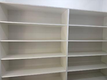ayaqqabı mebeli: Ağ rəngli modul kitab rəfi/vitrin - Material: Laminat/MDF tipli ağ — 2
