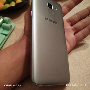 samsung galaxy s4 ekran satiram: Samsung Galaxy J6 2018, 32 GB, rəng - Boz, Düyməli, Barmaq izi, Face ID
