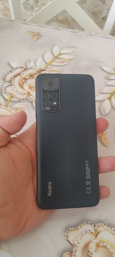 xiaomi mi 11 ultra bakida: Xiaomi Redmi Note 11, 128 GB, rəng - Qara, 
 Sensor, Barmaq izi, İki sim kartlı