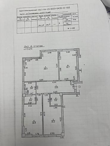 1700: 3 комнаты, 119 м², Асанбай мкр Элитка, 1 этаж, ПСО (под самоотделку) — 2