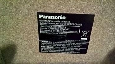 Zvučnici i stereo sistemi: 1. Panasonic Vufer SB-HW560 Ispravan 2. Yamaha YST-FSW100 6.5" na lalafo.rs — 6 Zvučnici i stereo sistemi: 1. Panasonic Vufer SB-HW560 Ispravan 2. Yamaha YST-FSW100 6.5" — 6