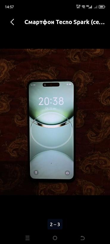 Уюлдук телефондор жана аксессуарлар: Смартфон Tecno Spark - Экран: безрамочный дисплей с вырезом под — 2