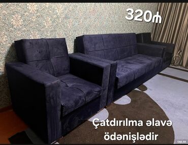 Divan və kreslo dəstləri: Yeni, Divan, 2 kreslo, Bazalı, Açılan