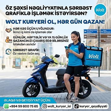 taksi sahmat: Moto-kuryer tələb olunur, Gündəlik ödəniş, Təcrübəsiz — 1