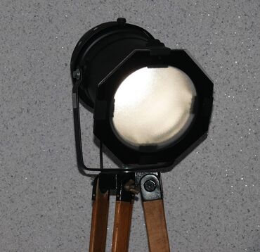 Освещение: Светильник, тренога, винтаж, лофт. Серебро (напольный выключатель)- — 4