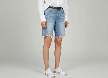 m sara spodnie mom fit: M.Sara, Szorty damskie, rozmiar S