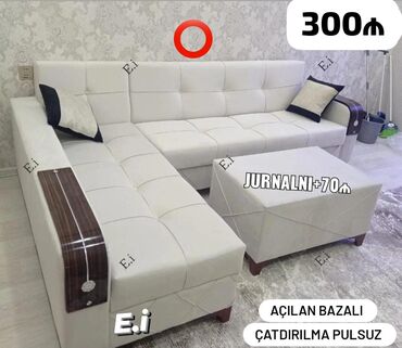 Masa və oturacaq dəstləri: Künc divan, Yeni, Açılan, Bazalı, Şəhərdaxili pulsuz çatdırılma