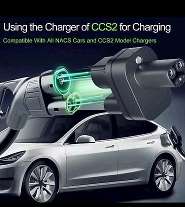 tesla adaptor: CCS2 → Tesla DC sürətli şarj adapteri Xüsusiyyətlər: - Uyğunluq: CCS — 6